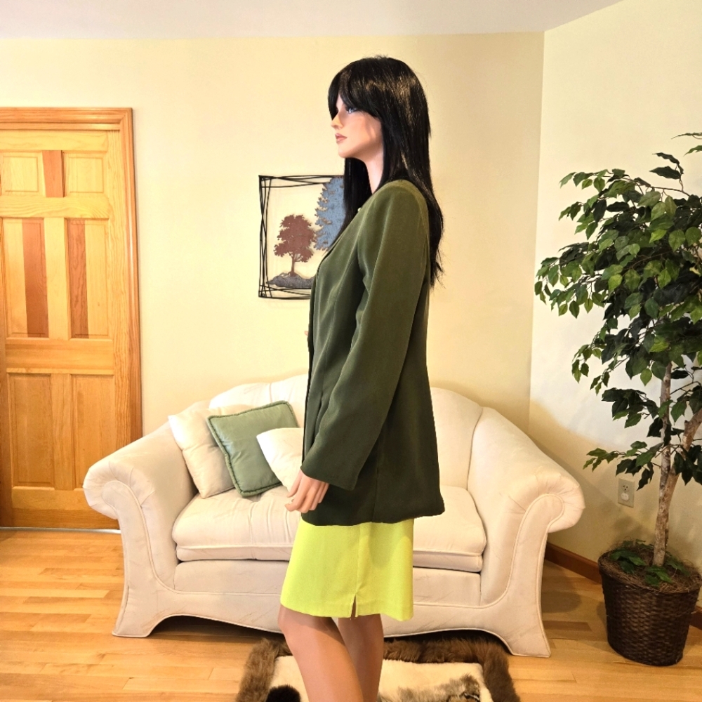 Amanda Smith Apple Green Sleeveless Sheath Dress, Size 12 - Picture 6 of 9